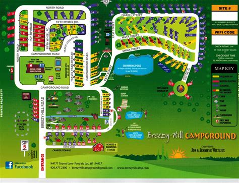 campground map breezy hill campground