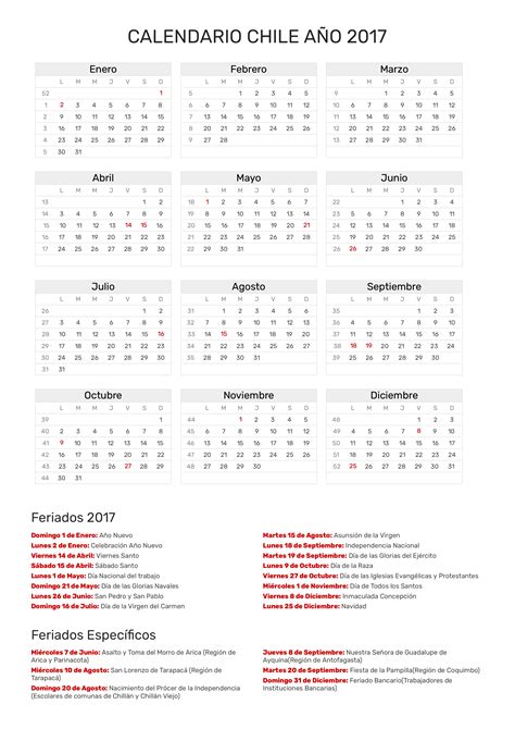 calendario chile ano feriados