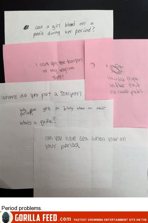Real Sex Ed Questions From 9th Graders 16 Pictures Gorilla Feed