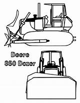 Bulldozer Deere sketch template
