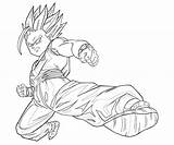 Gohan Coloring Pages Kick Kamehameha Father Son Printable Bw Template sketch template