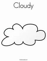 Cloudy Pages Colouring Clipart Coloring Weather Small sketch template