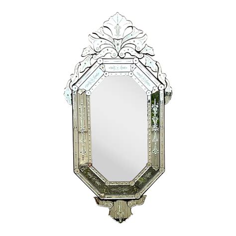 Vintage Venetian Etched Glass Wall Mirror Chairish