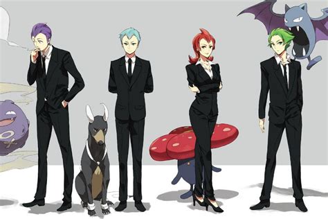 Team Rocket Executives In Suits Pokemon Human Characters
