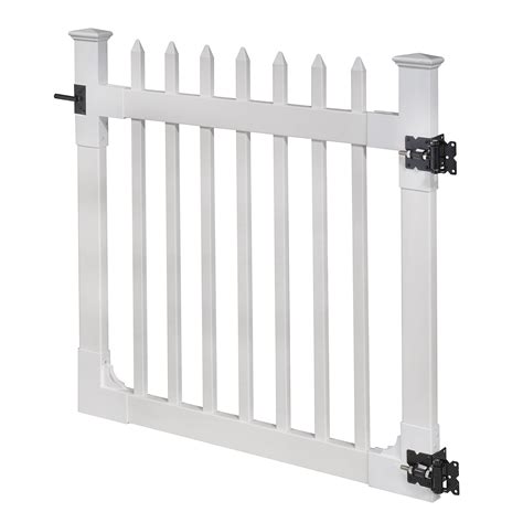 Wam Bam No Dig Fence Nantucket Vinyl Picket Gate With Stainless Steel
