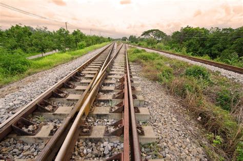 railway junction stock image image  sleeper crossing