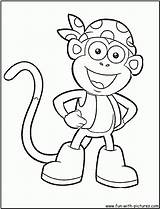 Dora Coloring Boots Pages Explorer Monkey Kids Backpack Animal Printable Sketch Color Cartoon Parts Clipart Fun Book Paintingvalley Template Choose sketch template