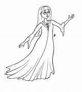 Moaning Myrtle sketch template