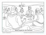 Disciples Supper Prayed Praying Sundayschoolzone Activity Passover Coloringhome sketch template