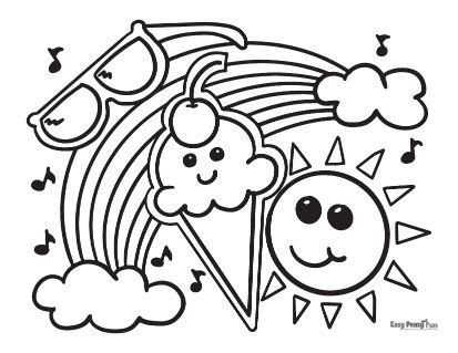 summer coloring pages  kids home interior design