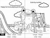 Park Play Color Coloring Numbers Happy Car Loves Number Kids Pages Kidspressmagazine Activities Choose Board sketch template