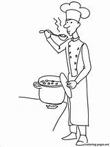 Coloring Cook Pages Popular sketch template