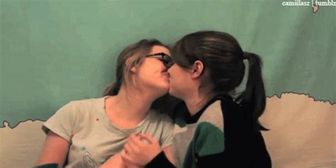 girl kissing girl s find and share on giphy