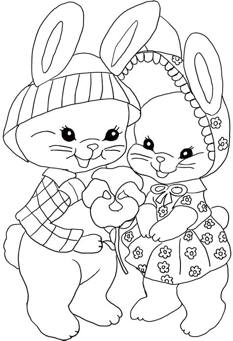 pictures  bunnies  coloring coloring cute rabbit popular color