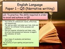 english language  paper  narrative descriptive writing