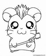 Hamster Hamtaro sketch template