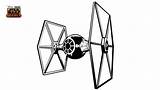 Tie Fighter Outline Coloring Template sketch template