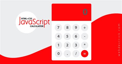 basic javascript calculator source code html css web dev trick