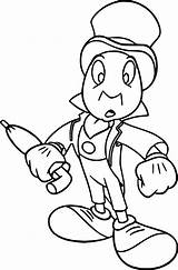 Jiminy Cricket Pinocchio Conscience Wecoloringpage sketch template