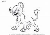 Lion King Vitani Draw Pride Step Drawing Simba Simbas Tutorials Cartoon sketch template