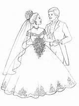 Coloring Pages Wedding Couple Kids Marry Weddings Fun Marriage Getcolorings sketch template