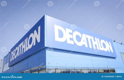 decathlon logo blue summer sky background editorial photo cartoondealercom