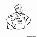 Dad Coloring Fathers Pages Worlds Printable sketch template