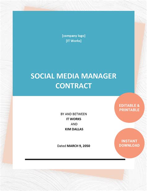 social media agency contract template