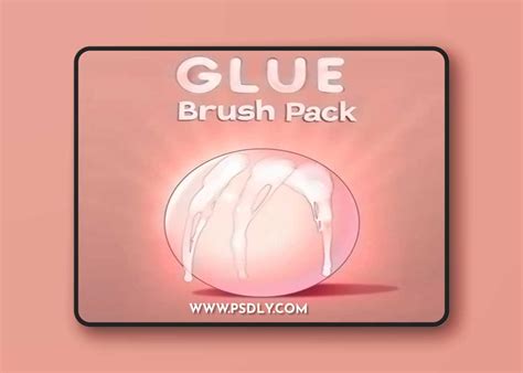glue procreate brush pack