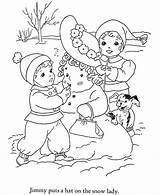 Coloring Winter Pages Kids Christmas Sheets Printable Snowman Season Print Colouring Drawing Seasons Preschool Build Color 57db Snow Book Raisingourkids sketch template