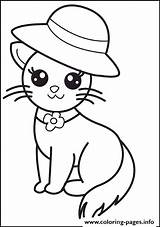 Coloring Super Hat Cat Cute Pages Printable sketch template