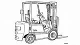 Forklift Drawing Drawings Coloring Pages Colorful Tattoos Easy Choose Board Paintingvalley sketch template