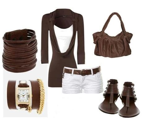 brown white fashion style brown outfit