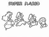 Coloring Mario Pages Princess sketch template