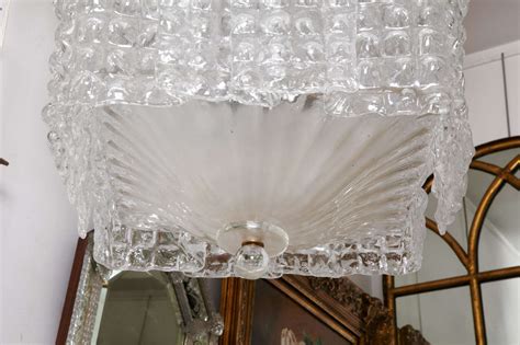 chandelier  murano glass square form  sale  stdibs