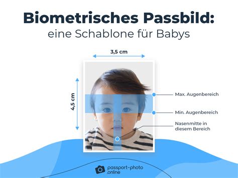 biometrisches passbild baby schablone fuer passfotos