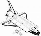 Shuttle Space Coloring Module Inside Pages Drawing Orbiting Earth Cartoon Getdrawings Kids sketch template