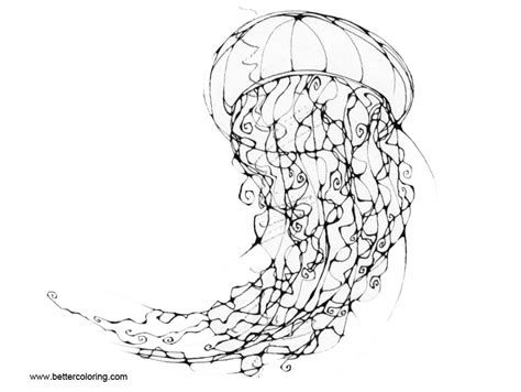 jellyfish coloring pages  chimeradreams  printable coloring pages