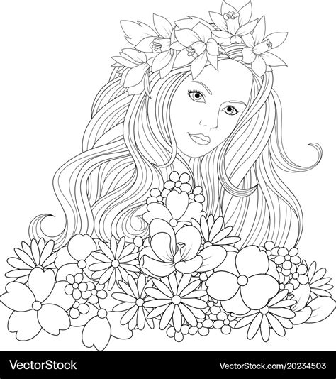 top  coloring pages  beautiful girls home inspiration diy