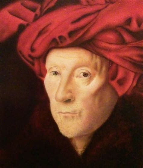 painting man   red turban enlarged van eyck replica original art  robertseebachartcom