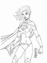 Pages Coloring Supergirl Superwoman Colouring Drawing Getcolorings Museum Getdrawings Printable sketch template