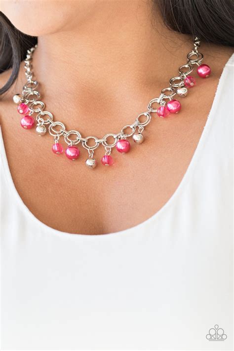 fiercely fancy pink paparazzi necklace  eyes   jewelry accessories