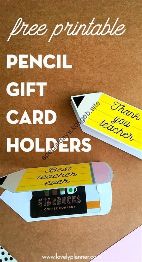 printable teacher appreciation gift card holder drucken sie