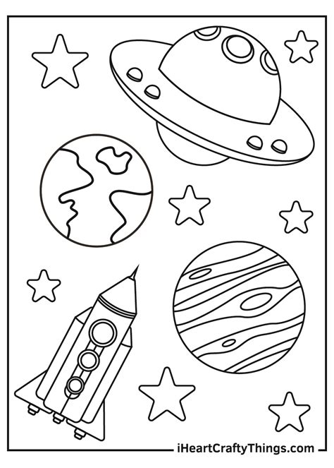 outer space coloring page updated  coloring home