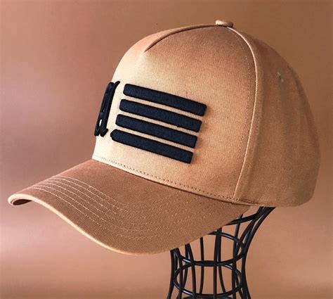 brown wheart  panel  frame  embroidery baseball cap hat