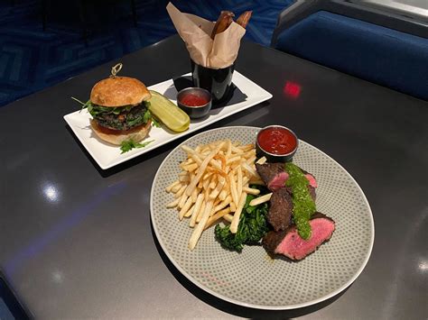review     space  lunch menu  epcot including quinoa burger  steak frites