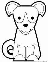 Sitting Puppy Coloring Cute Dog Cartoon Down Pages Printable Drawings Easy Color Info sketch template