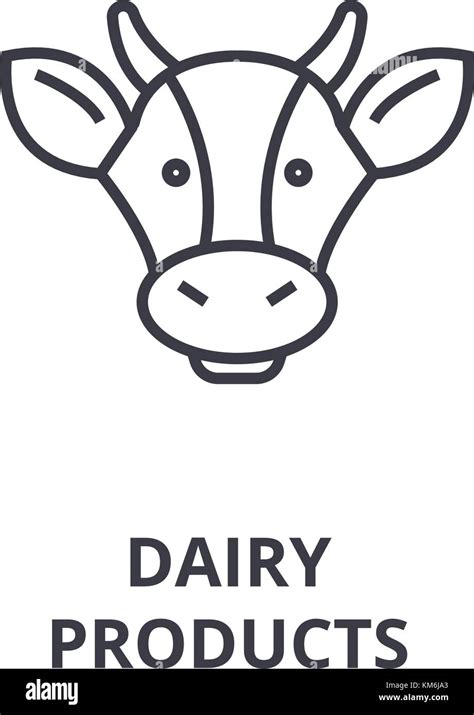 dairy products  head  icon outline sign linear symbol vector