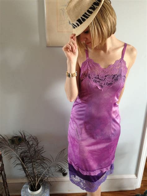 Items Similar To Purple Hand Dyed Slip Dress On Etsy Slip Dress