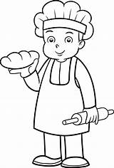 Jobs Coloring Pages Printable Baker Drawing sketch template